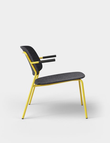 Hale PET Lounge Chair Armrests - Frame - Fine Texture